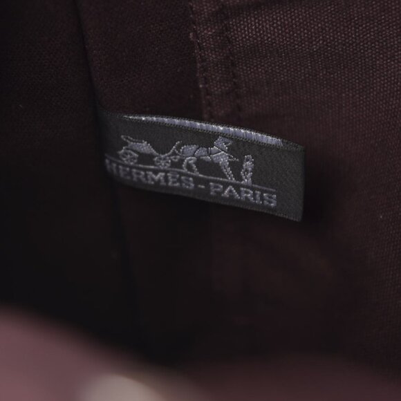 HERMES Canvas Fourre Tout PM Burgundy, Pre-Loved - Picture 5 of 6